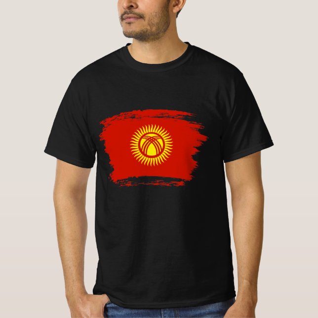 Kirgizistan flagga t shirt (Framsida)