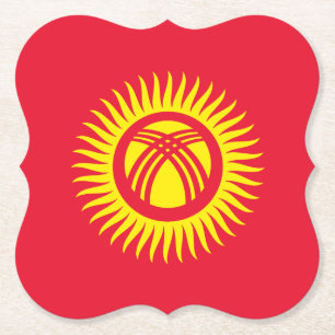 Kirgizistan Flagga Underlägg Papper