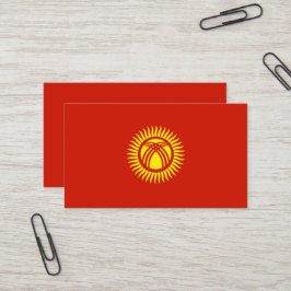 Kirgizistan flagga visitkort