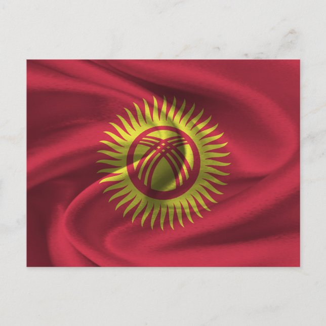 Kirgizistan Flagga Vykort (Framsida)