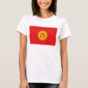 Kirgizistan Flagga x Karta T-Shirt