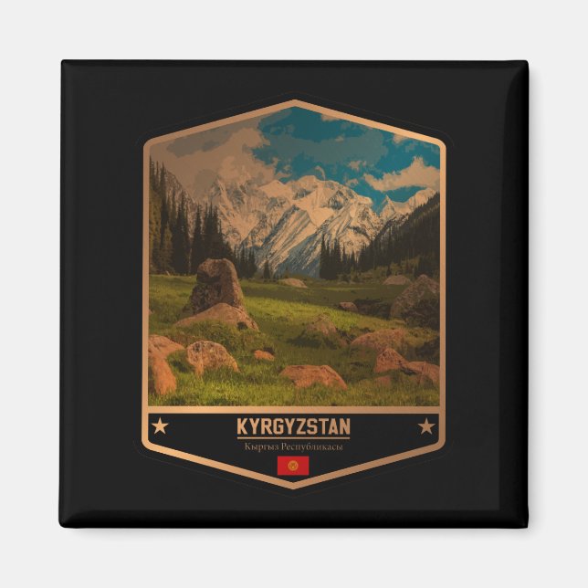 Kirgizistan Magnet (Framsidan)