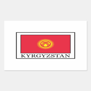 Kirgizistans dekal rektangulärt klistermärke