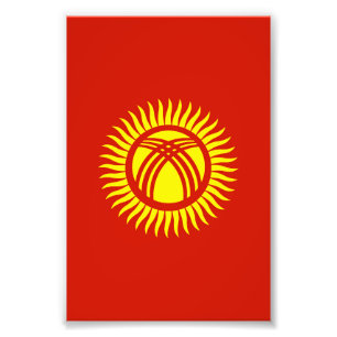 Kirgizistans flagga fototryck