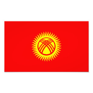 Kirgizistans flagga fototryck