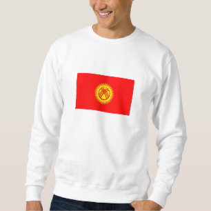 Kirgizistans flagga lång ärmad tröja