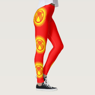 Kirgizistans flagga leggings