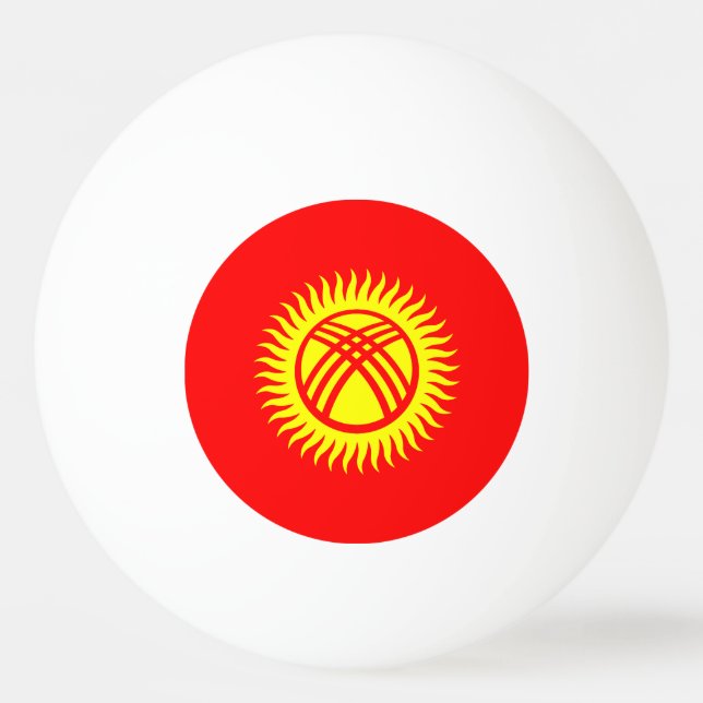 Kirgizistans flagga pingisboll (Framsidan)