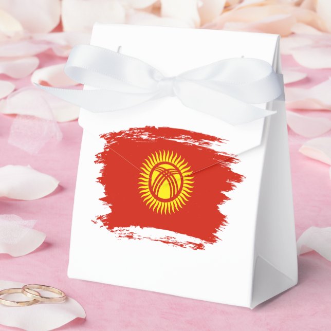 Kirgizistans flagga presentaskar (Bröllop)