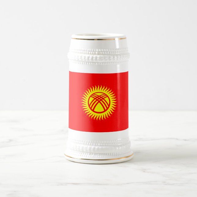 Kirgizistans flagga sejdel (Center)