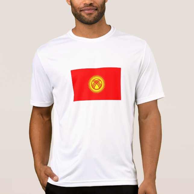 Kirgizistans flagga t shirt (Framsida)