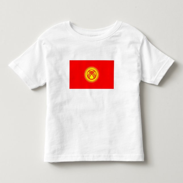 Kirgizistans flagga t shirt (Framsida)
