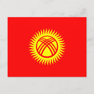Kirgizistans flagga vykort