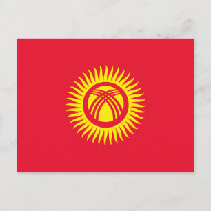 Kirgizistans Flagga-vykort Vykort