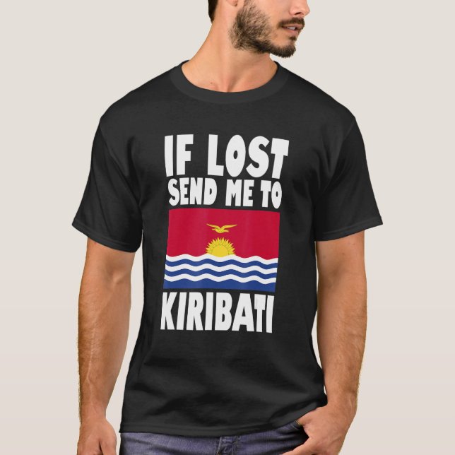 Kiribati Flag Design  If lost send me to Kiribati T Shirt (Framsida)
