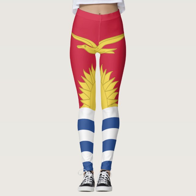 Kiribati Flag Emblem Leggings (Framsida)