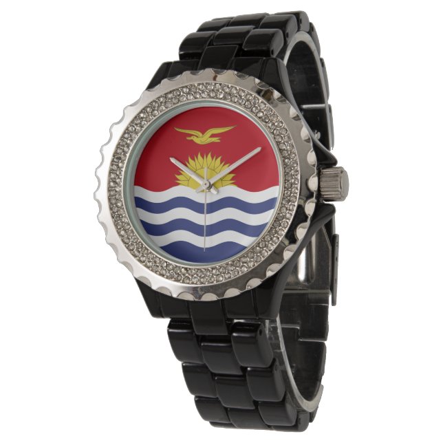 Kiribati flagga armbandsur (Vinklad)