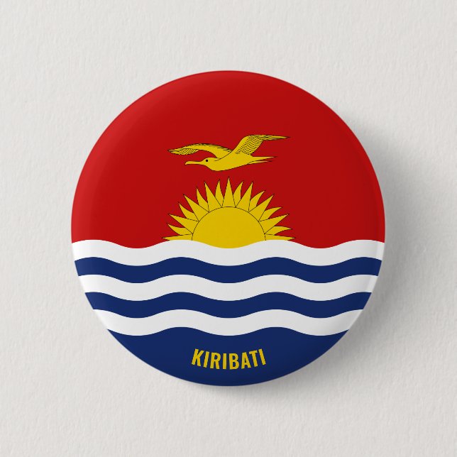 Kiribati Flagga Charming Patriotic Knapp (Framsida)