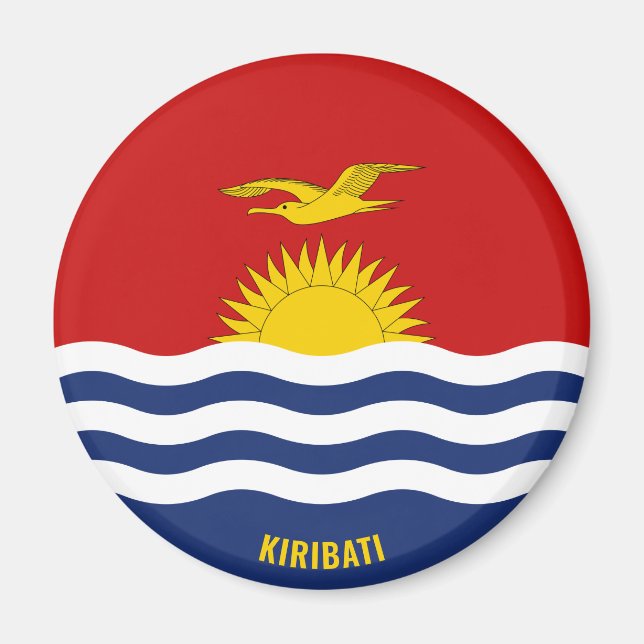 Kiribati Flagga Charming Patriotic Magnet (Framsidan)