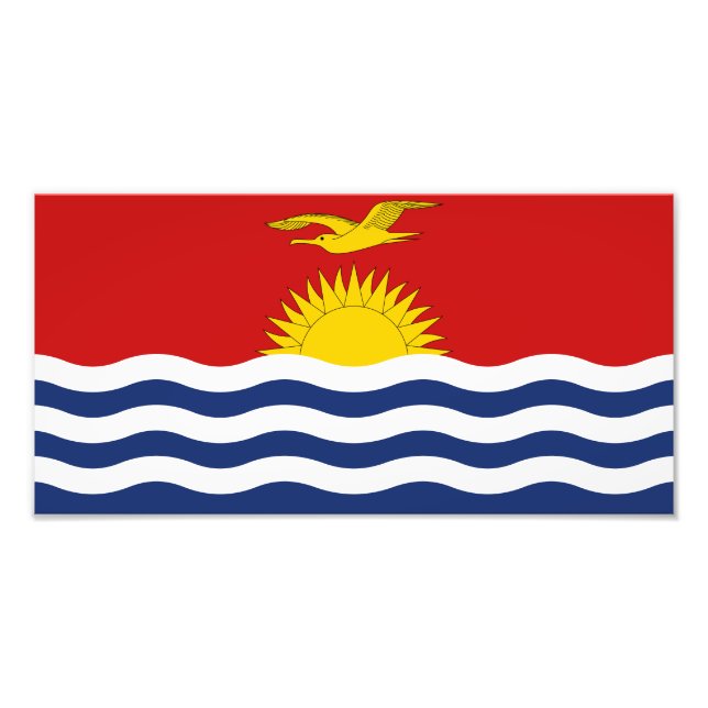 Kiribati Flagga Fototryck (Framsidan)