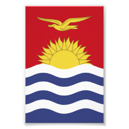Kiribati flagga fototryck