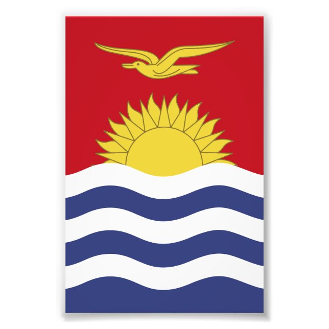 Kiribati flagga fototryck (Framsidan)