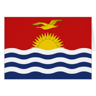 Kiribati Flagga Hälsningskort