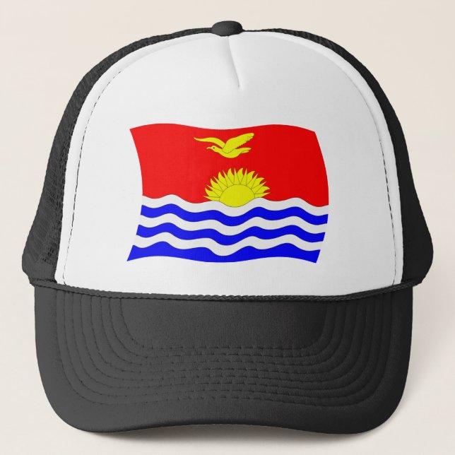 Kiribati Flagga Hatt Truckerkeps (Framsida)