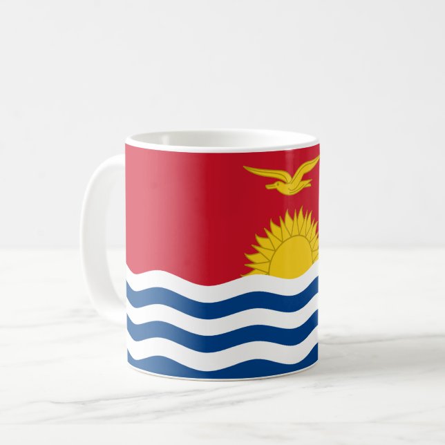 Kiribati Flagga Kaffemugg (Framsida vänster)
