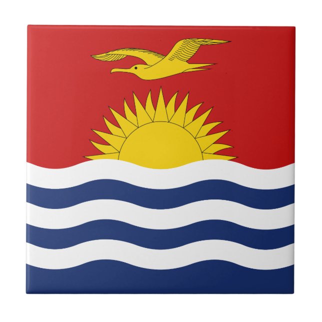 Kiribati Flagga Kakelplatta (Framsidan)
