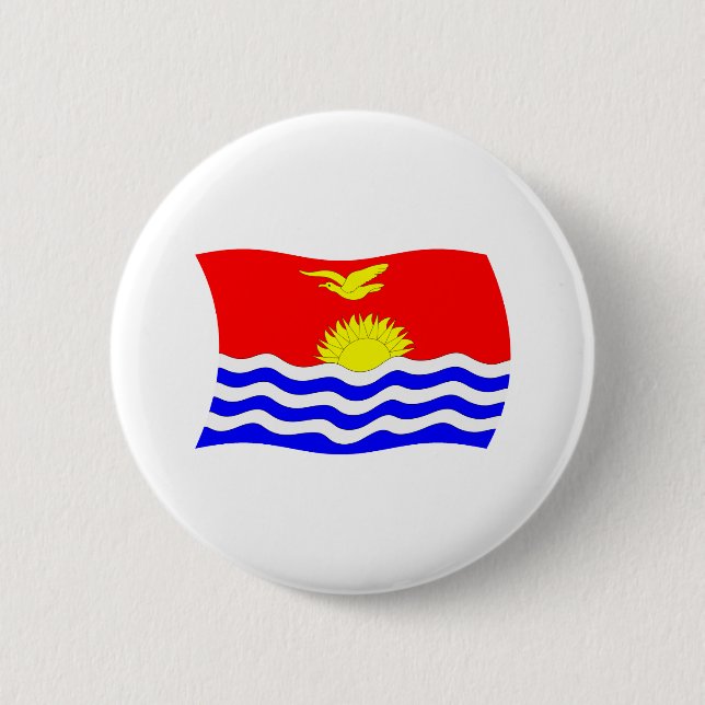 Kiribati Flagga Knapp (Framsida)