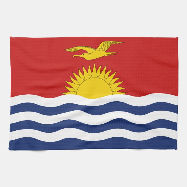 Kiribati Flagga Kökshandduk (Horisontell)