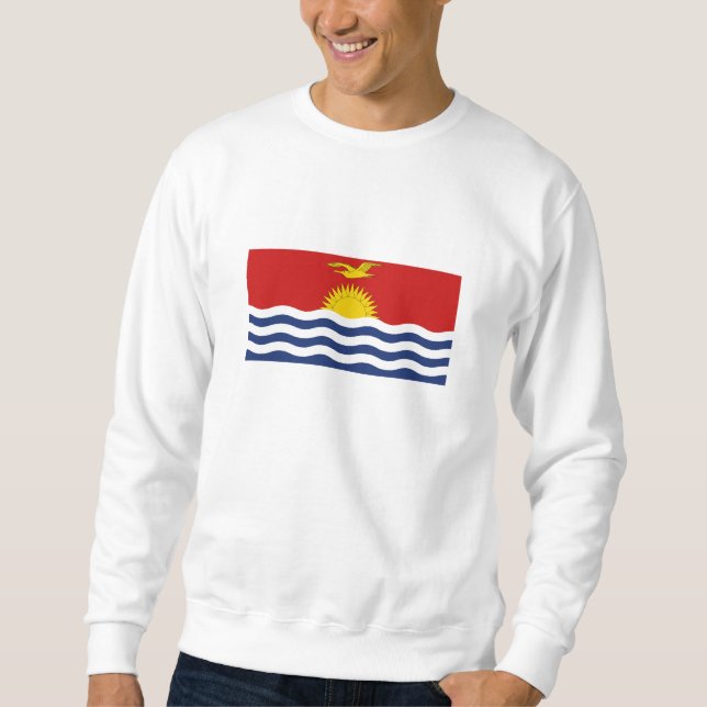 Kiribati Flagga Lång Ärmad Tröja (Framsida)