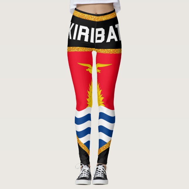 Kiribati Flagga Leggings (Framsida)