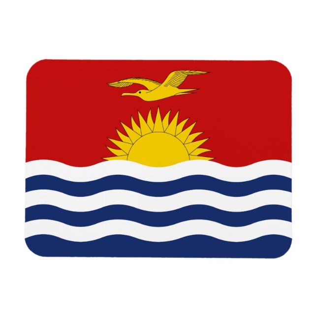 Kiribati Flagga Magnet (Horisontell)