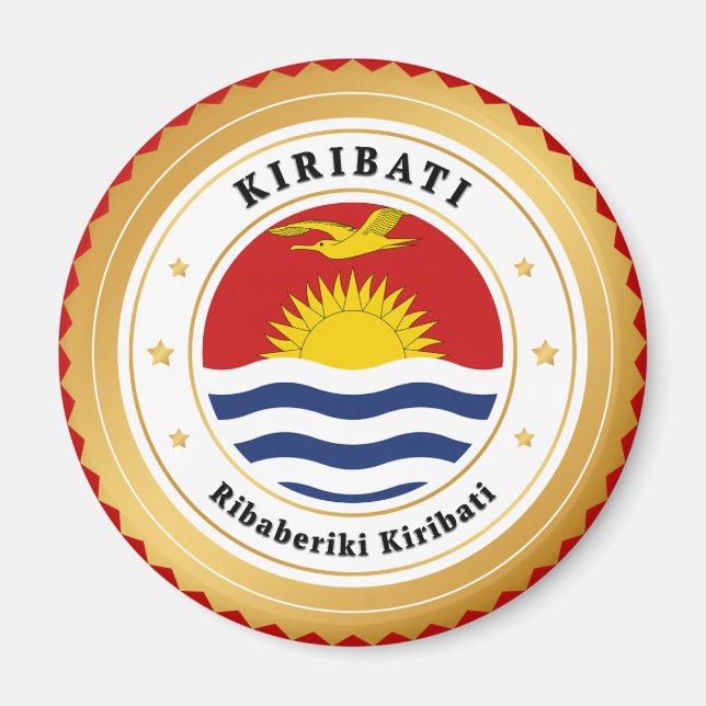 Kiribati Flagga Magnet (Framsidan)