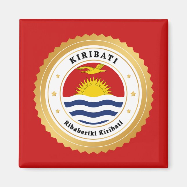 Kiribati Flagga Magnet (Framsidan)