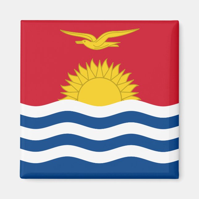 Kiribati Flagga Magnet (Framsidan)