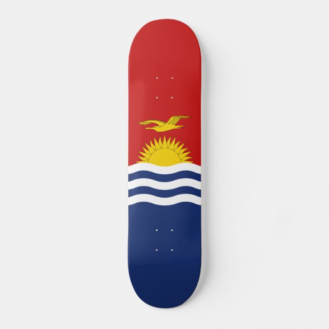 Kiribati Flagga Mini Skateboard Bräda 18,5 Cm (Framsida)