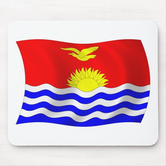 Kiribati Flagga Mousepad Musmatta (Framsidan)