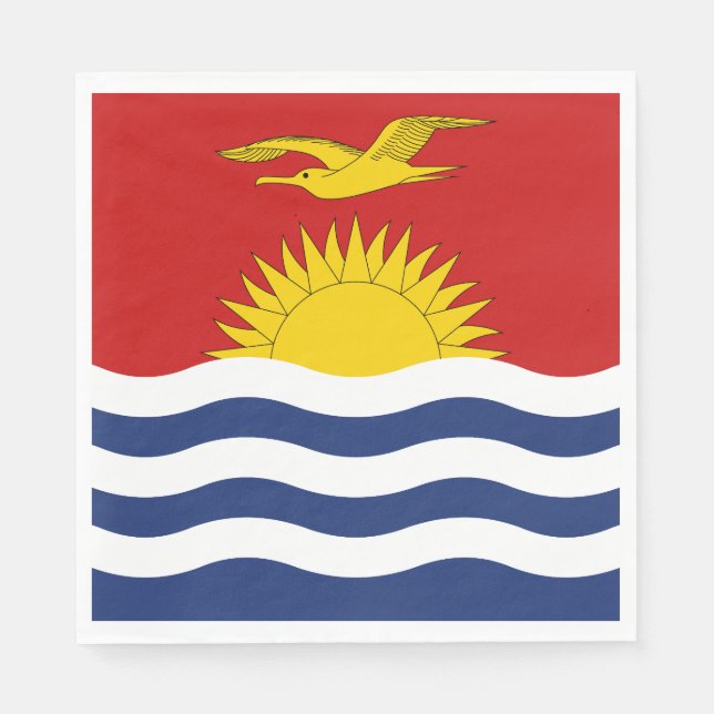 Kiribati Flagga Pappersservett (Framsidan)