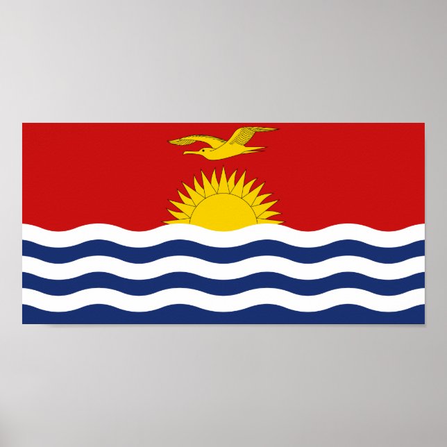 Kiribati Flagga Poster (Framsidan)
