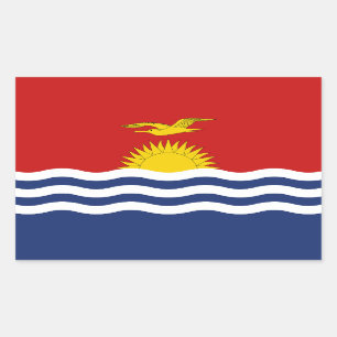 Kiribati-flagga Rektangulärt Klistermärke