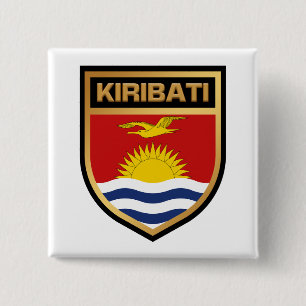 Kiribati Flagga Shield Knapp