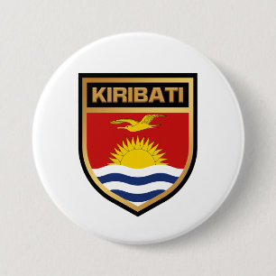 Kiribati Flagga Shield Knapp