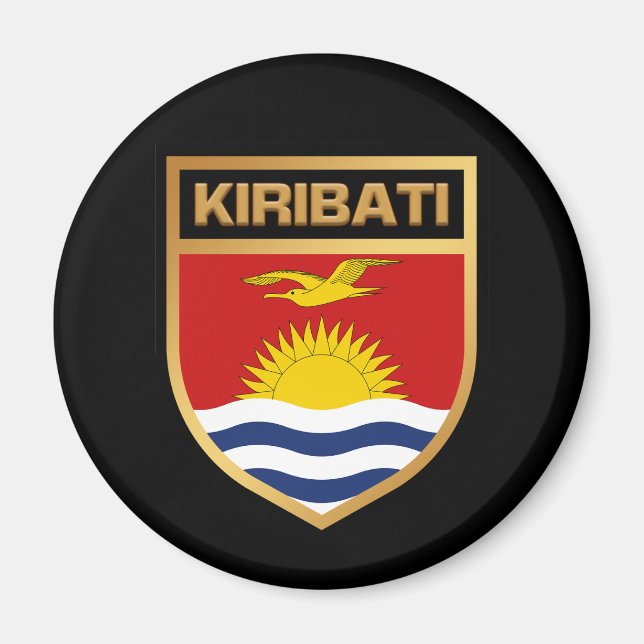Kiribati Flagga Shield Magnet (Framsidan)