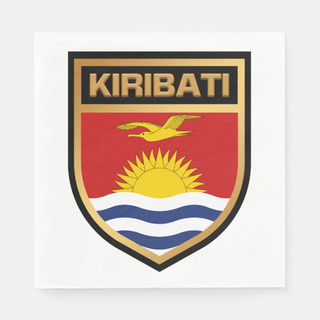 Kiribati Flagga Shield Pappersservett (Framsidan)