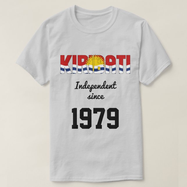 Kiribati Flagga Självständighet Firande T Shirt (Design framsida)