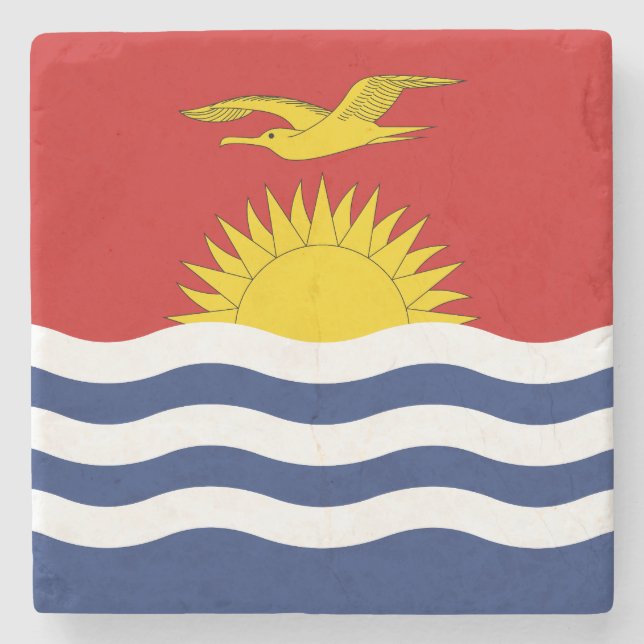 Kiribati Flagga Stenunderlägg (Framsidan)