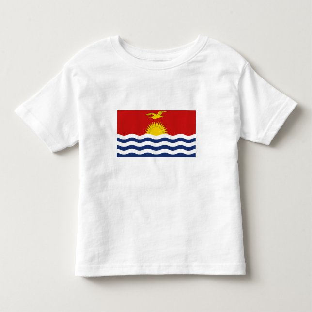 Kiribati Flagga T Shirt (Framsida)